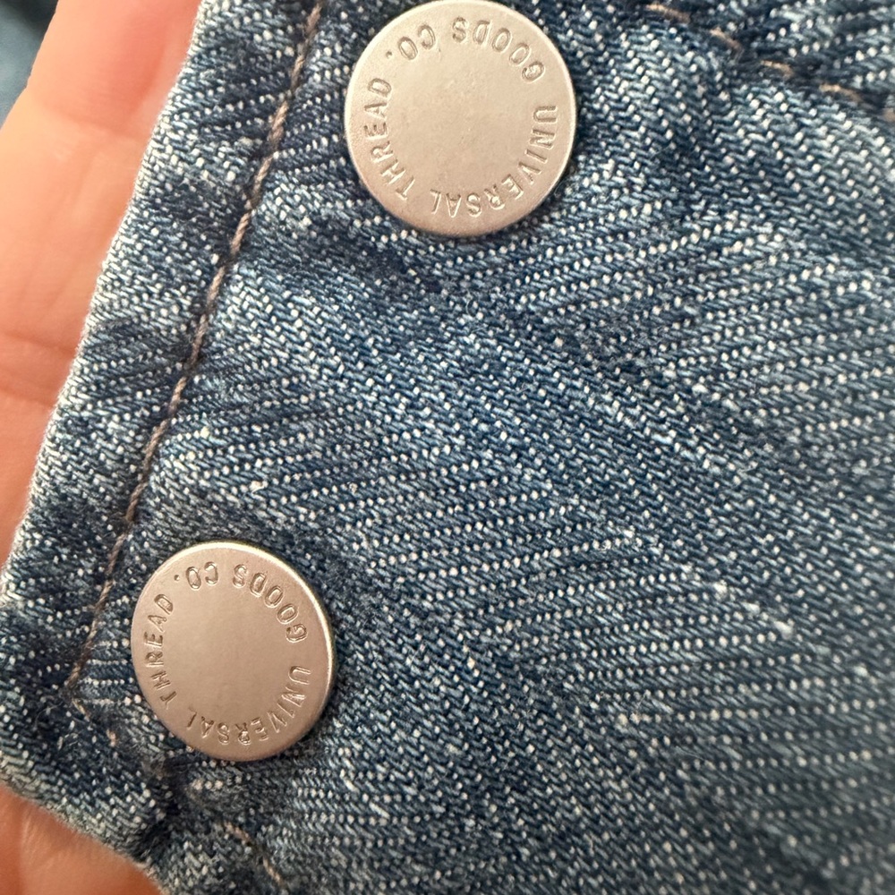 Universal Thread Blue Denim Button-Down Dress, Me… - image 9